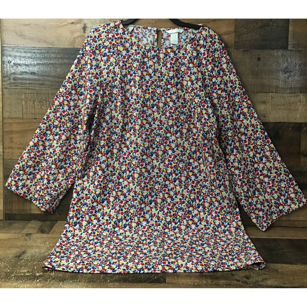 H&M Boho Dress Women Medium Floral Cottagecore Peasant Fairy Whimsy Hippie